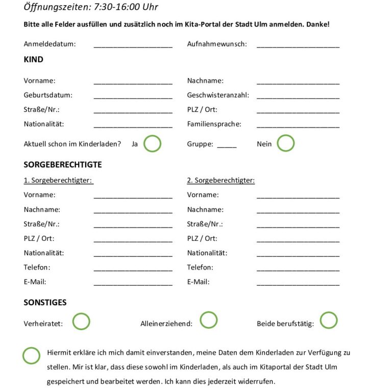 Warteliste Kinderladen Ehinger Tor NEU